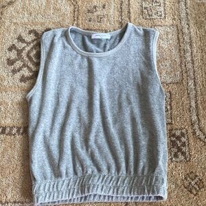 perfectwhitetee Gray Sleeveless Top
